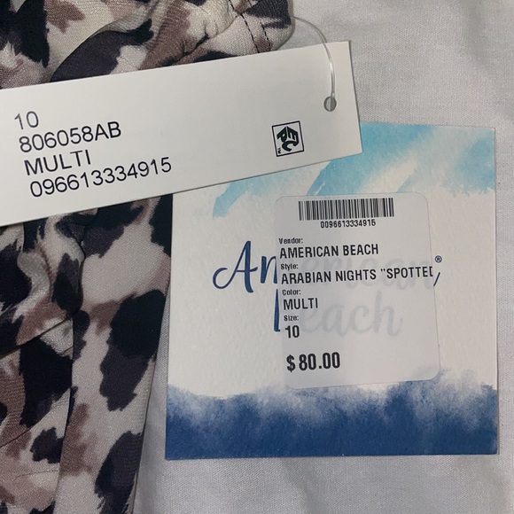 NWT- American Beach- size 10 - bathing suit top- leopard print - Picture 2 of 12